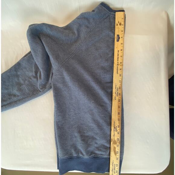 Charleston Threads sweatshirt large blue white soft fleece lined fun gently worn - Picture 8 of 11